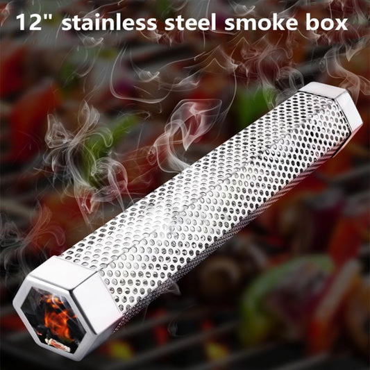 BBQ Accessories Outdoor Stainless Steel Smoker Smoke BOX Barbecue Stainless Steel Smoke Box Barbecue Grill Smoking Fruit Box